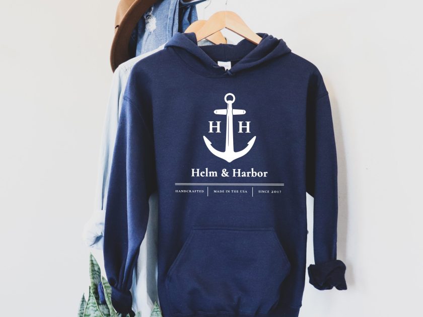 Helm & Harbor Anchor Hoodie