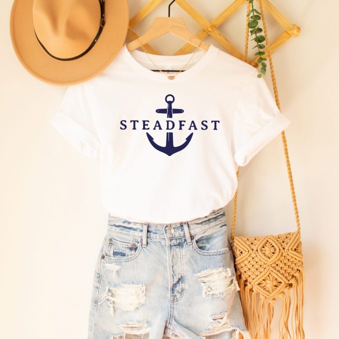 Anchor Tee Shirt, Nautical Shirt, Beach Shirt, Summer Shirt, Captain Shirt, Nautical T-shirt, Anchor Tee, Gift For Sailor, Steadfast T-Shirt