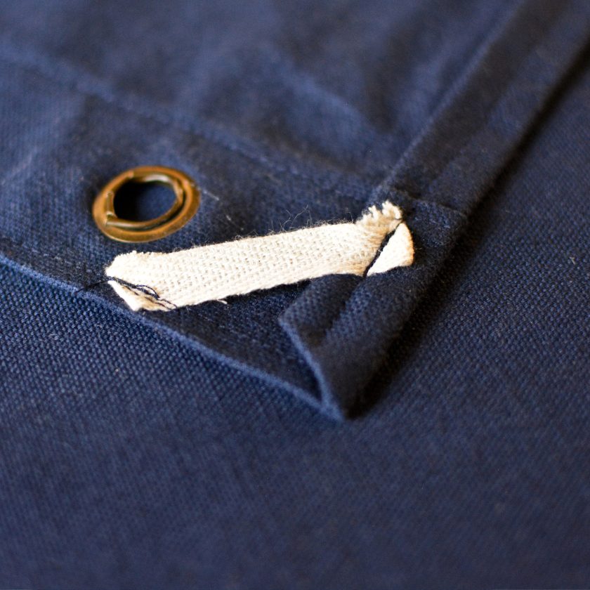 Navy Blue Cotton Canvas Hand Painted Steadfast with Anchor Flag - Image 3