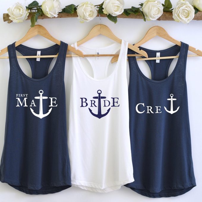 Bachelorette Party Tanks, Nautical Bachelorette Tank Tops, Bride and Bridesmaid Tanks